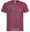 Men's T-Shirt Colored Dragon burgundy фото
