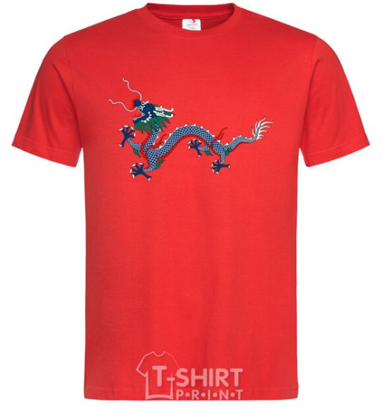 Men's T-Shirt Colored Dragon red фото