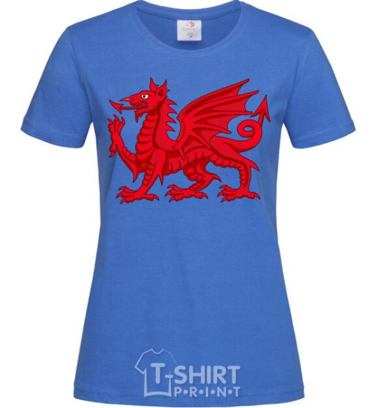 Women's T-shirt Red Dragon royal-blue фото