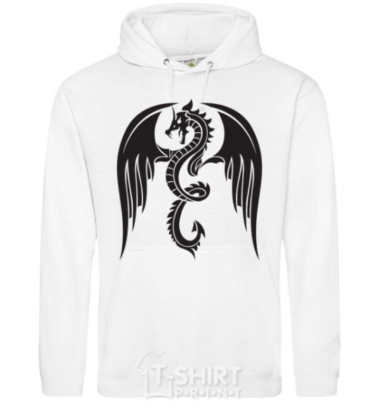 Men`s hoodie Dragon Wings White фото
