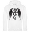 Men`s hoodie Dragon Wings White фото