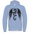 Men`s hoodie Dragon Wings sky-blue фото