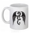 Ceramic mug Dragon Wings White фото