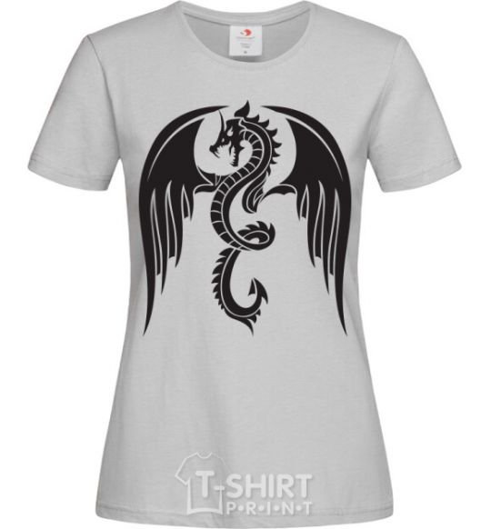 Женская футболка Dragon Wings Серый фото