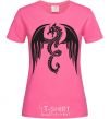 Женская футболка Dragon Wings Ярко-розовый фото