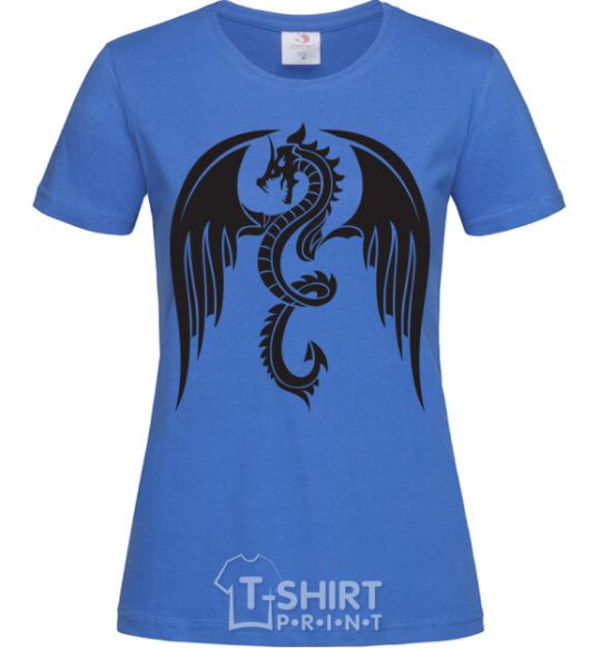 Women's T-shirt Dragon Wings royal-blue фото