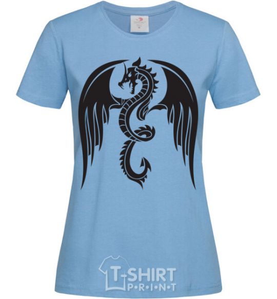 Women's T-shirt Dragon Wings sky-blue фото