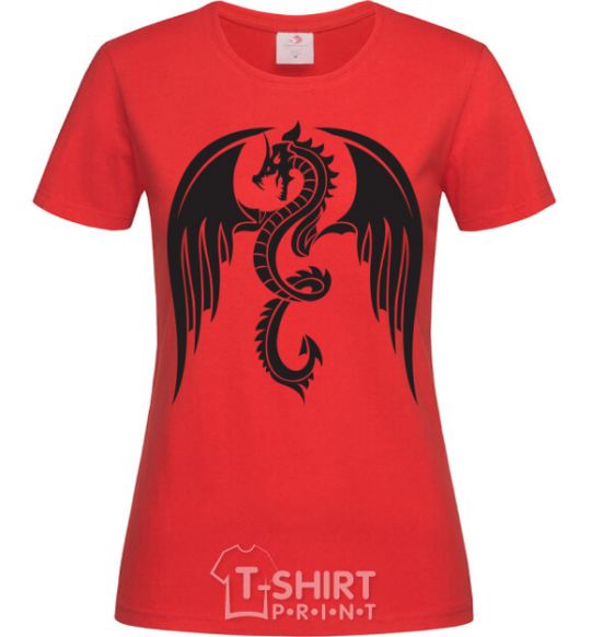 Women's T-shirt Dragon Wings red фото