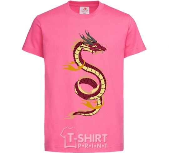 Детская футболка Burgundy Dragon Ярко-розовый фото