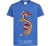 Kids T-shirt Burgundy Dragon royal-blue фото