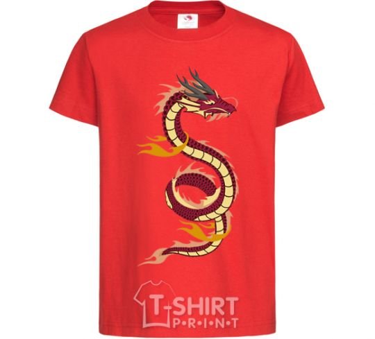 Kids T-shirt Burgundy Dragon red фото