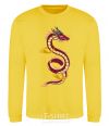 Sweatshirt Burgundy Dragon yellow фото