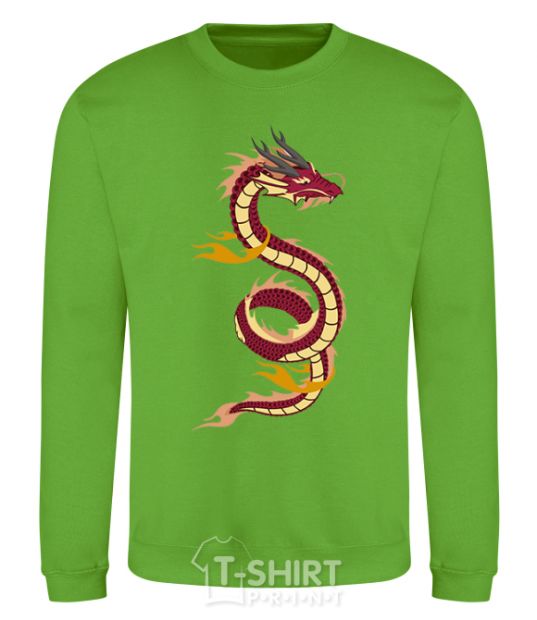 Sweatshirt Burgundy Dragon orchid-green фото