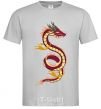 Men's T-Shirt Burgundy Dragon grey фото