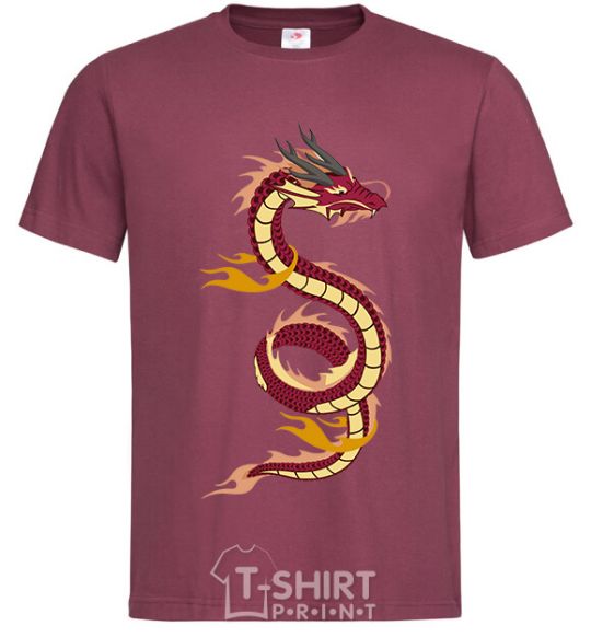 Мужская футболка Burgundy Dragon Бордовый фото