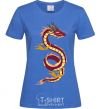 Women's T-shirt Burgundy Dragon royal-blue фото