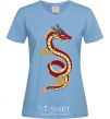Women's T-shirt Burgundy Dragon sky-blue фото