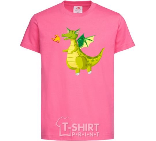 Kids T-shirt Green Dragon heliconia фото