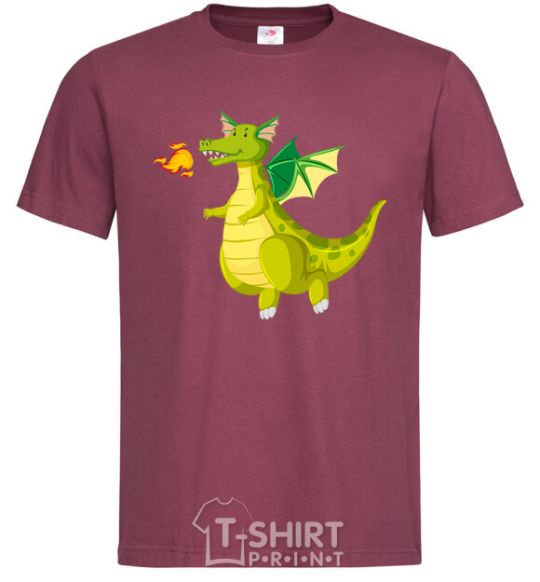 Men's T-Shirt Green Dragon burgundy фото