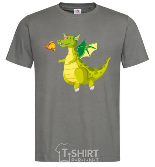 Men's T-Shirt Green Dragon dark-grey фото