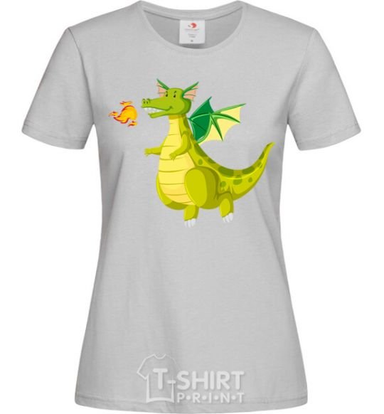 Women's T-shirt Green Dragon grey фото