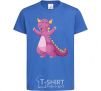 Kids T-shirt Purple Dragon royal-blue фото