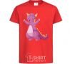 Kids T-shirt Purple Dragon red фото