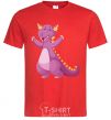 Men's T-Shirt Purple Dragon red фото