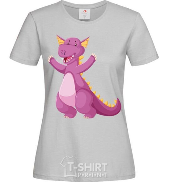 Women's T-shirt Purple Dragon grey фото