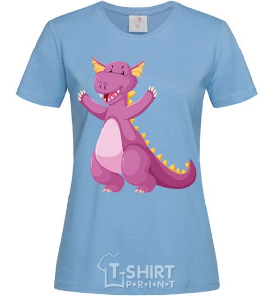 Women's T-shirt Purple Dragon sky-blue фото