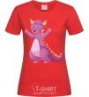 Women's T-shirt Purple Dragon red фото