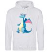 Men`s hoodie Blue Dragon sport-grey фото