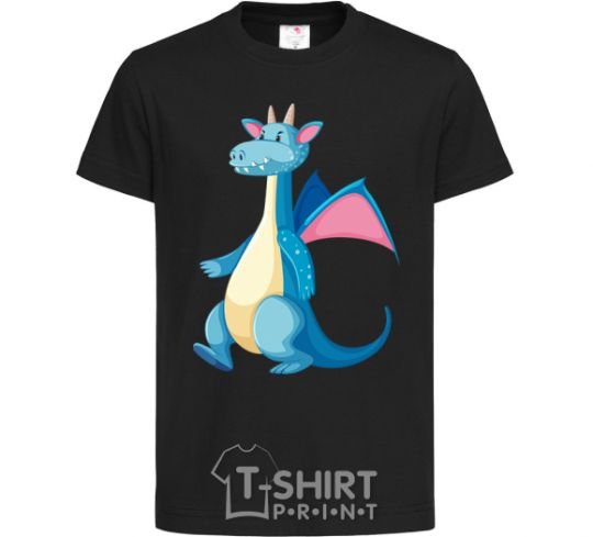 Kids T-shirt Blue Dragon black фото