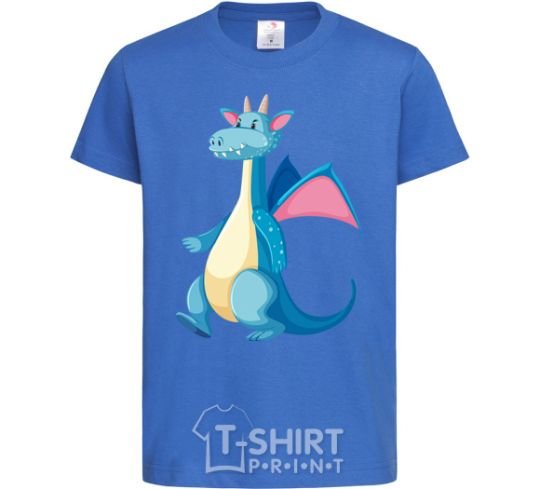 Kids T-shirt Blue Dragon royal-blue фото