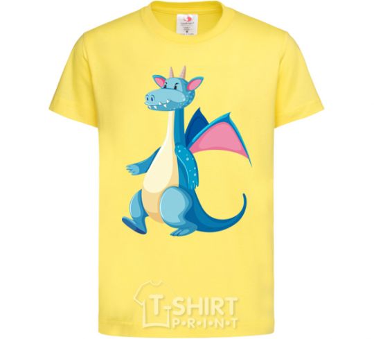 Kids T-shirt Blue Dragon cornsilk фото