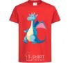 Kids T-shirt Blue Dragon red фото