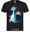 Men's T-Shirt Blue Dragon black фото