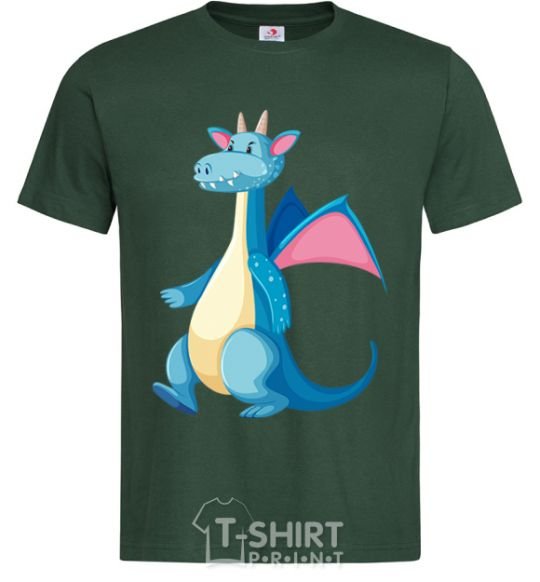 Men's T-Shirt Blue Dragon bottle-green фото