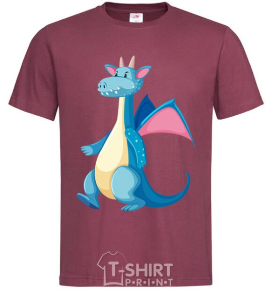 Men's T-Shirt Blue Dragon burgundy фото