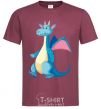 Men's T-Shirt Blue Dragon burgundy фото