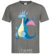 Men's T-Shirt Blue Dragon dark-grey фото