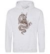 Men`s hoodie Brown Dragon sport-grey фото