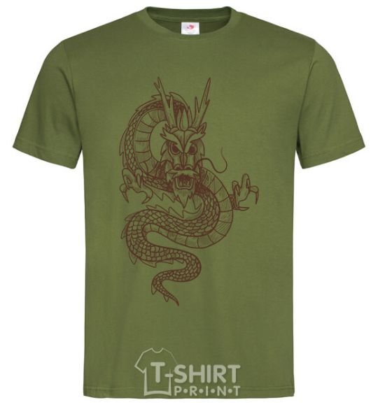 Men's T-Shirt Brown Dragon millennial-khaki фото