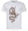 Men's T-Shirt Brown Dragon White фото
