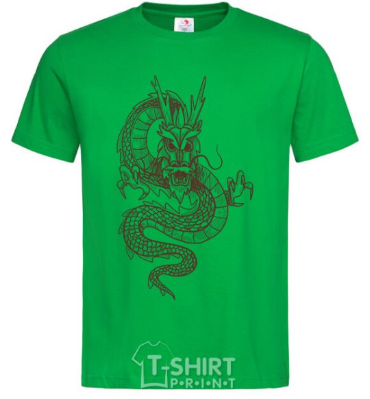 Men's T-Shirt Brown Dragon kelly-green фото