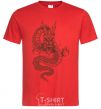 Men's T-Shirt Brown Dragon red фото