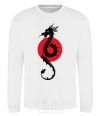 Sweatshirt A dragon in a red circle White фото