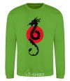 Sweatshirt A dragon in a red circle orchid-green фото