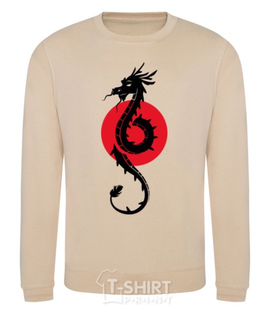 Sweatshirt A dragon in a red circle sand фото