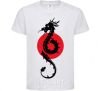 Kids T-shirt A dragon in a red circle White фото